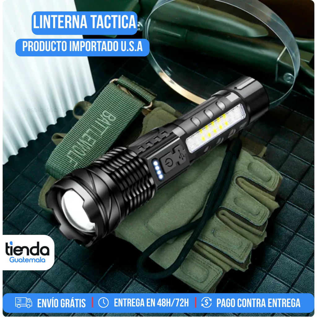 [PROMOCIÓN] 🔥 COMPRA 1 LLÉVATE 2 - Combo Linterna Tactica Taser 10000kv - PRODUCTO IMPORTADO U.S.A 🔥